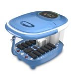Lifelong LLM801 500W Electric Foot Spa Machine with 8 Manual Rollers, Digital Panel, Bubble Bath & Water Heating Technology for Pedicure, Pain relief & Foot Care