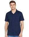 Amazon Brand – Symbol Men’s Solid Regular Shirt (SY-S22-CS-01_Navy-Resort M)