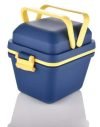 XMART INDIA Plastic Dieting Airtight Lunch/Tiffin Box Set 3 Compartment Tiffin with Handle & Push Lock for Travelling, School Kids & Office Exclusive (Blue)