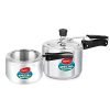 Pigeon Special Pressure Cooker Aluminium Inner Lid Non-Induction Base 2 and 3 Litre Combo – Silver
