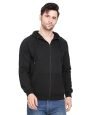 AWG All Weather Gear Men’s Cotton Regular Fit Convertible Zipper, Hoodie & Sling Bag in One, Raglan Pattern, Stylish Jacket, Kangaroo Pocket & Front Zip (SS23-SLINGA-JKT-BL-S_Black_Small)