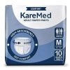 KareMed Comfort Adult Diaper Pants, Medium 75-100 Cm (30″- 40″), Unisex, Leakproof, Elastic Waist, Wetness Indicator,10 Count