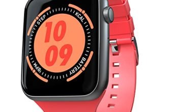 Fire-Boltt Ring Bluetooth Calling Smartwatch With Spo2 & 1.7” Metal Body With Blood Oxygen Monitoring, Continuous Heart Rate, Full Touch & Multiple Watch Faces (Red)