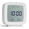 SUPRHOME Digital Alarm Clock with Temperature, Humidity, Date and Day | Table Office Clock with Snooze Function | LCD Backlit Display | Minimal Aesthetic Design | Battery Operated/