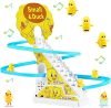 PRIME DEALS Duck Track Toys for Kids – Small Ducks Stair Climbing Toys for Kids, Escalator Toy with Lights and Music – 3 Duck Included (Duck Track Set)