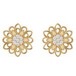 GIVA 925 Sterling Silver Anushka Sharma Golden Blooming Flower Stud Earrings | Valentines Gifts for Girlfriend, Gifts for Women and Girls | With Certificate of Authenticity and 925 Stamp | 6 Month Warranty*