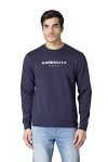 Red Tape Men’s Cotton Blend Round Neck Sweatshirt (RWS0234-L_Dark Navy_L)