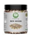 Go Vegan Mix Seeds For Eating 250gm | 5 in 1 Super Seeds Mix of Sunflower, Pumpkin, Flax, Watermelon & Chia Seeds (jar pack)