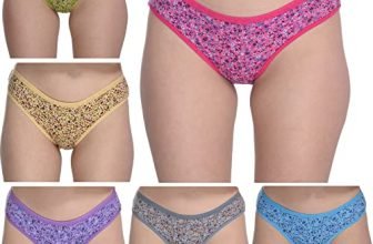 Fims – Fashion Is My Style Hipster Panty For Womens, Mid Rise, Cotton, Daily Use, Back And Front Coverage, Brief, Pack Of 6, Beige Green Grey Pink Blue Purple, Size- S