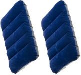 Liznoriz Velvet Air Pillow Cushion Sleeping Bag Backpacking Pillow Soft Comfortable Air Inflatable Travel Pillow Tourist Pillow (Blue) (Pack of 2)