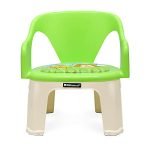Nilkamal Pups Kids Strong And Durable Plastic Chair With Pvc Cushion Base (Pups Blue), 35 * 36 * 38 Cm