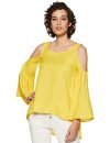Amazon Brand – Myx Women’s Solid Regular Fit Blouse (SS19MYXTP011B_Yellow XS)