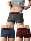 Lux Cozi Pack Of 3 Men’S Assorted Inner Elastic Semi Long Printed Trunk (Size : 85Cm)