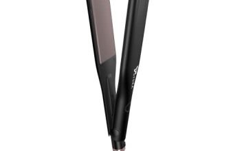 Syska Hs100 Salonfinish Hair Straightener For Women With Ceramic Coating Aluminium Plate, Ptc Technology, 360Degree Swivel Cord With 1.8M Length (Black)