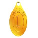 Euphoria Jewellery 1gm by A Himanshu pure 24KT gold coin pendant in 999 finese