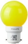 PHILIPS Deco Mini Base B22D 0.5-Watt Led Bulb (Pack of 4, Yellow)