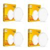 wipro Garnet 20W Round LED Wave Infinity Panel|Warm White Light (2700K) | Rimless Panel with Ultra-Slim Design|Recessed Down Light for False Ceiling |POP Ceiling Light| Cutout – 205mm | Pack of 4