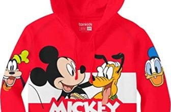 Bonorganik Mickey Boys Hoodie (Bon7951_Terry_Red_Boy_10-11Y)