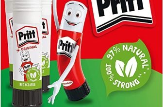 Pritt Glue Stick, Safe & Child-Friendly Craft Glue For Arts & Crafts Activities, Strong-Hold Adhesive For School & Office Supplies, 22 G (Pack Of 3)