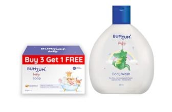 Bumtum Paraben Free Baby Soap (4N X 50 Gram) & Baby Body Wash (200 Ml) Combo