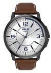 Helix TIMEX Leather Analog Men’s Watch-Tw027Hg14 (Silver Dial Brown Colored Strap)