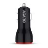 AGARO Dual Port Car Charger, 18W Quick Charging, 2.1A, Dual USB Port Output, Fast Charge, Smart IC Protection, Compatible with All Type C Smartphones, Black & Red