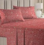 Bsb Home Aspire Collections 100% Microfiber Feel Double/Queen Size Bedsheets With 2 Pillow Covers Cotton, 150Tc Floral Pink Bedsheets For Double Bed Microfiber (7Ft X 7Ft)