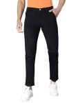72 Degree Men’s Cotton Slim Fit Chinos Pant Stretchable (32, Black)