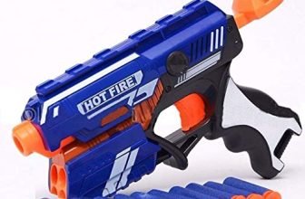Graphene Blaze Storm Hot Fire Soft Bullet Gun Toy With 10 Safe Soft Foam Bullets,Multicolor