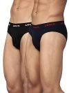 Levi’S Men’S Cotton Style #009 Neo Regular Fit Solid Brief (Pack Of 2) (#009-Brief-Blk/Navy-P2_Black,Navy_M)