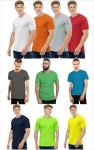 Clothinkhub Solid Men Round Neck Multicolor T-Shirt