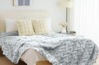 Cortina Faux Rabbit Fur Throw Blanket – Thick And Warm Throw Blanket For Couch, Soft Cozy Fluffy Decorative Blankets For Bed, Couch, Sofa, Heavy Furry Luxury Blanket For Winter, Double, Grey