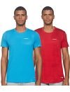 Charged Active-001 Camo Jacquard Round Neck Sports T-Shirt Red Size Small And Charged Pulse-006 Checker Knitt Round Neck Sports T-Shirt Black Size Small