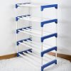 Qurack Shoe Rack Metal For Home & Lightweight Storage Organizer Multipurpose Metal Metal Shoe Rack(Blue, 5 Shelves, Diy(Do-It-Yourself))