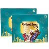 Medley Premium Chocolate Gift Pack for Rakhi | Assortment of World Famous Chocolates | Snickers, Galaxy & Skittles | Best Rakhi Gift for Your Brother | 119 g | Pack of 2