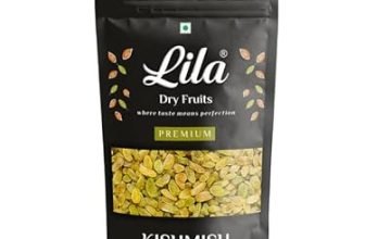 Lila Dry Fruits Premium Seedless Golden Raisins 1000G (1Kgs) | Amazing Quality Green Kishmish | Nutritious Dried Grapes | Rich In Iron & Vitamin B | Healthy Sweet Treats