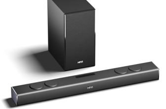 Mivi Fort Q350 Soundbar With 350W Surround Sound, 2.1 Channel Soundbar With A Wireless External Subwoofer, Multiple Eq And Input Modes, Remote Accessibility, Bt V5.3, Made In India Sound Bar For Tv