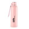 Cello Puro Steel-X Benz 900 | Leak Proof| Wide Mouth & Easy to Open | Insulated Inner Steel Outer Plastic Water Bottle | 730ml | Pink