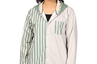 Hellcat Womens Regular Fit Printed Brushed Fleece Hooded Sweatshirt/Jacket – X-Large/Light Green