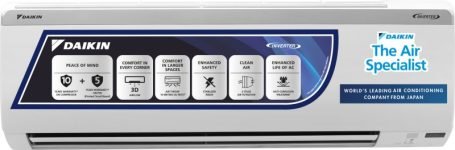 Daikin 2023 Model 1.5 Ton 5 Star Split Inverter Ac With Pm 2.5 Filter – White(Rkm50Uv16U / Rkm50Uv16V / Rkm50Uv16Va /Mtkm50Uv16U/Mtkm50Uv16V/Mtkm50Uv16Va, Copper Condenser)