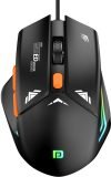 Portronics Vader Gaming Mouse With 6 Buttons, Thumb Support, Rgb Lights, Max 6400 Dpi Wired Optical  Gaming Mouse(Usb 2.0, Black)