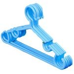 Kuber Industries Anti-Slip Baby Clothes Hanger|Heavy-Duty Plastic Baby Hanger|Hangers For Wardrobe, Closet|Pack of 5 (Sky Blue)