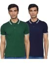 Amazon Brand – Symbol Men’s Solid Regular Polo Shirt (CT-PO2_Eden Green & Peacoat Blue L)