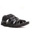 Bata Mens Pu Step Black Flat Sandal – 7 Uk (864-6714)