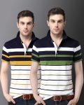 Eyebogler Colorblock Men Polo Neck Multicolor T-Shirt