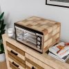 Heart Home Oven Top Cover | Microwave Oven Top Cover | Microwave Cover with 4 Utility Pockets | Oven Cover for Kitchen Décor | Chatai Oven Top Cover | Brown