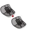 Woschmann Plastic Back Rest With Lumbar Support (Set Of 2, Black)