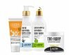 Luster Cosmetics Combo Pack | Green Apple Body Wash shower Gel (300ml) | Extra Whitening Body Lotion (300ml) | Cinnamon Clove Tan Removal Cleanser (100ml) | Sun Protect – SPF 30+ Cream (60ml).