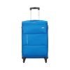 VIP Widget Durable Polyester Soft Sided Check-in Luggage Spinner Wheels with Quick Access Front Pockets (Medium, 69cm, Blue)