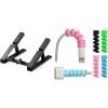 STRIFF Laptop Stand for Desk(Blackish) Spiral Cable Protector Cord Saver, Pack of 10